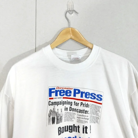 Hanes Top Vintage T-Shirt Size XL Free Press Doncaster Short Sleeve - Picture 4 of 7